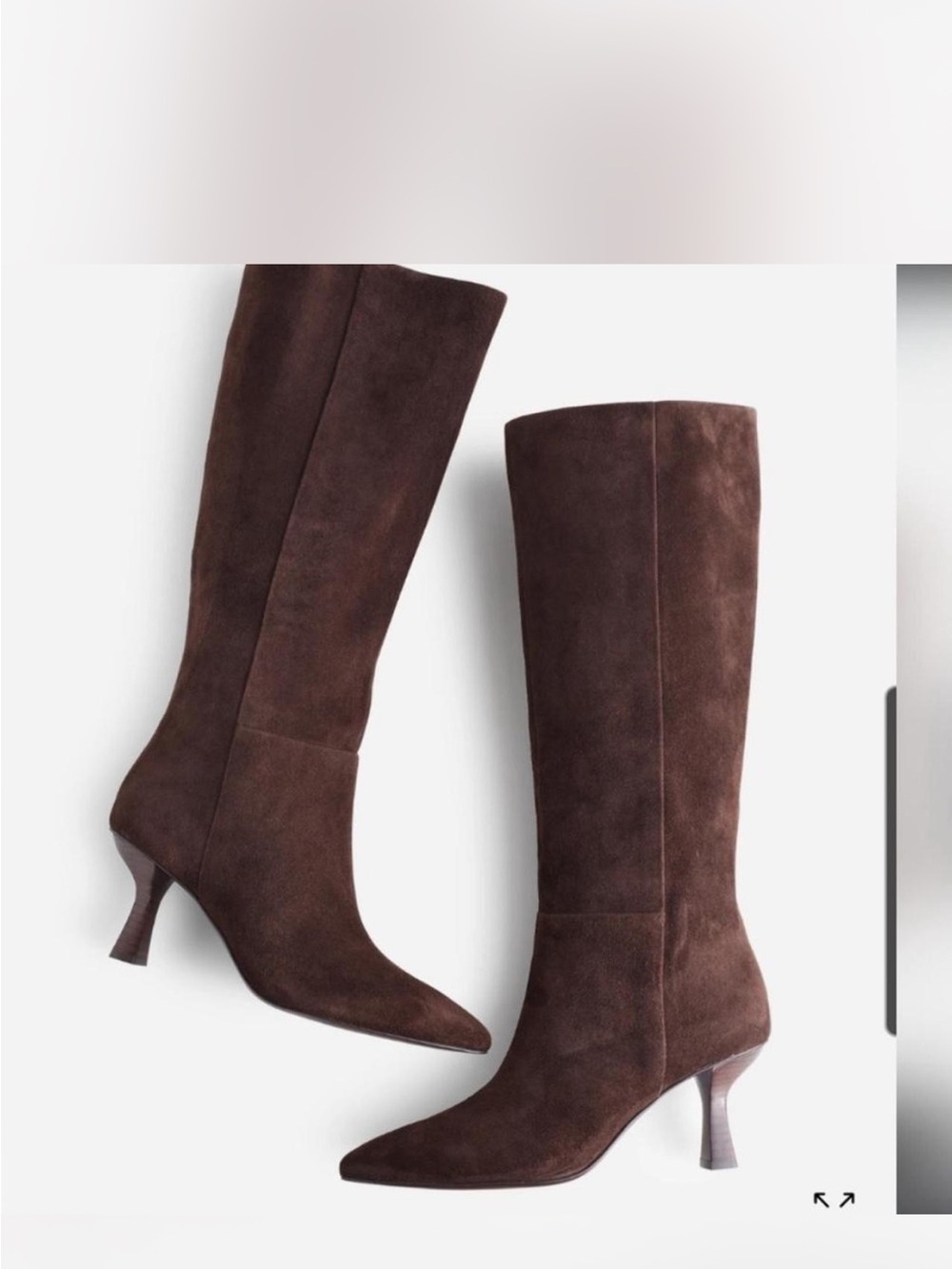 Madewell Brown Suede Knee High Boots